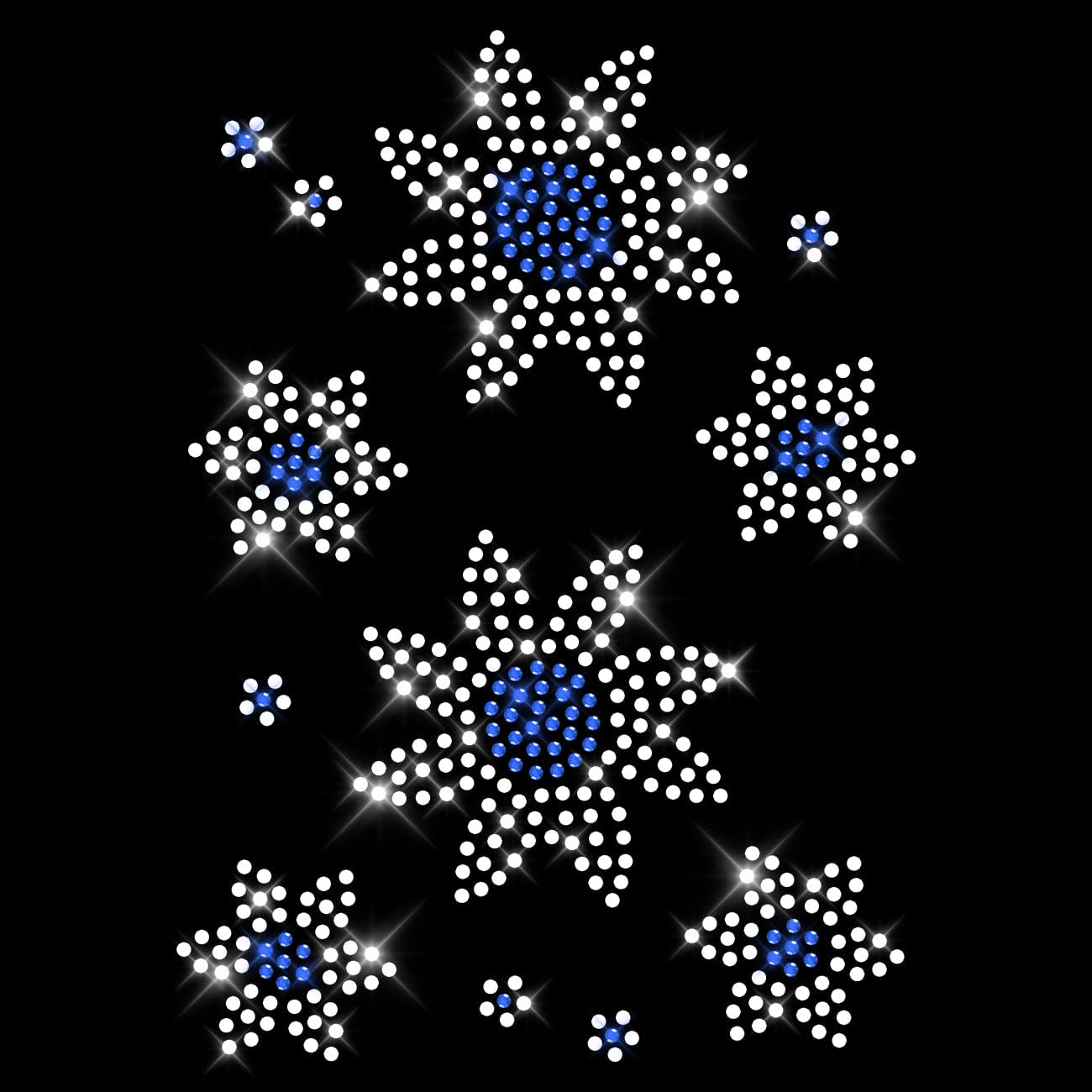 Glitzerdeals Bügelbilder Karneval Strass Blumen im Set kleine Bügelbilder Aufbügler für Textilien Blumen Bügelmotiv Blume Strass Bügelbild Blumen
