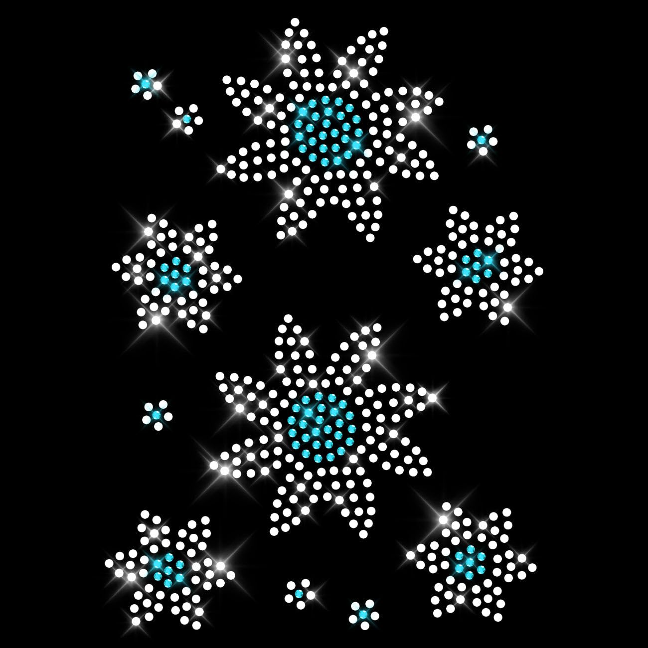 Glitzerdeals Bügelbilder Karneval Strass Blumen im Set kleine Bügelbilder Aufbügler für Textilien Blumen Bügelmotiv Blume Strass Bügelbild Blumen