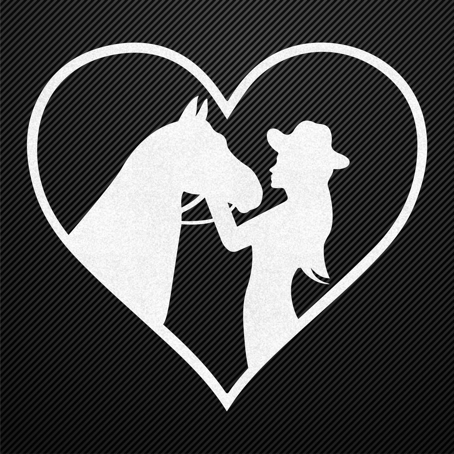Glitzerdeals Bügelmotiv Cowgirl Aufbügler Pferd und Mädchen im Herz Glitzer Bügelbild Glitter Pferde Bügelmotiv Reiterin Glitzerbild
