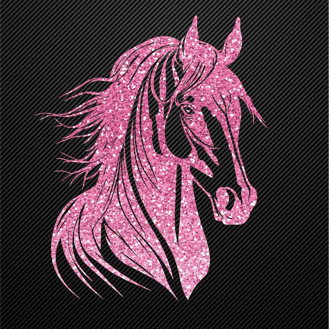 Glitzerdeals Bügelmotiv großer Pferdekopf Aufbügler Pferd Glitzer Bügelbild Glitter Pferde Bügelmotiv Reiterin Glitzerbild Reiten Pferdebild