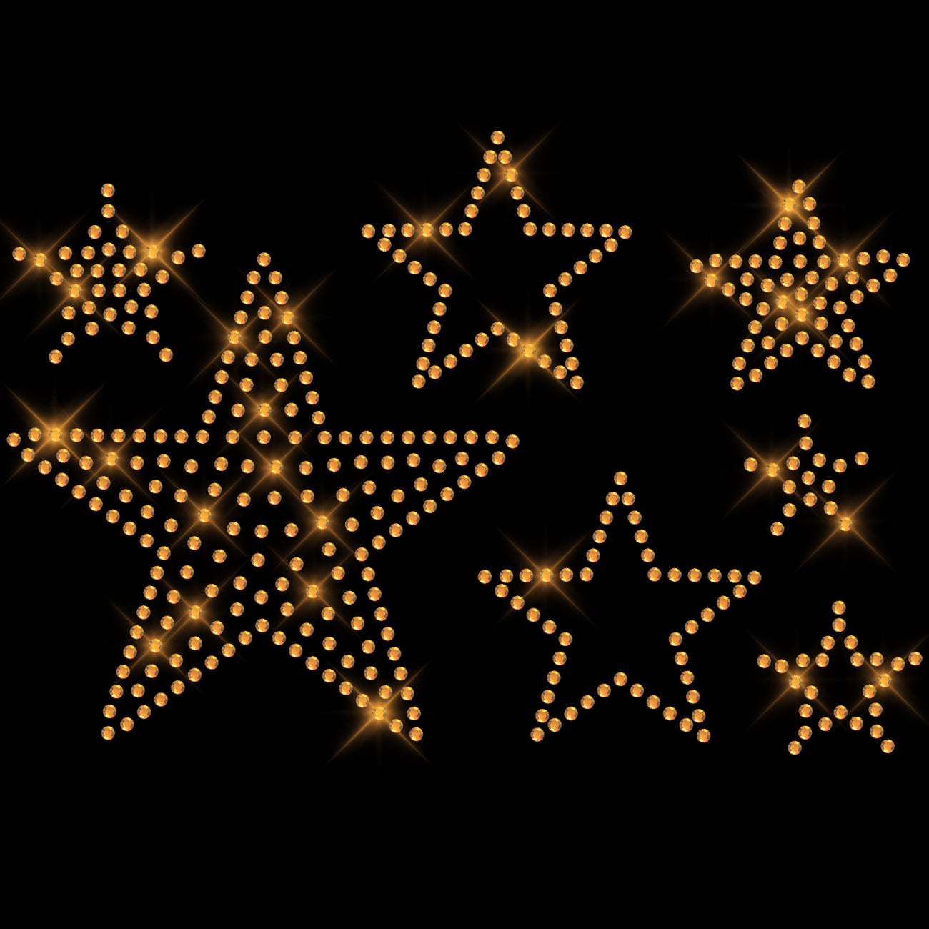 Glitzerdeals Bügelbild Strass Sterne Set A5 rot Stern Strassmotiv zum Aufbügeln Sterne Bügelmotiv für Textilien Strass Aufbügler