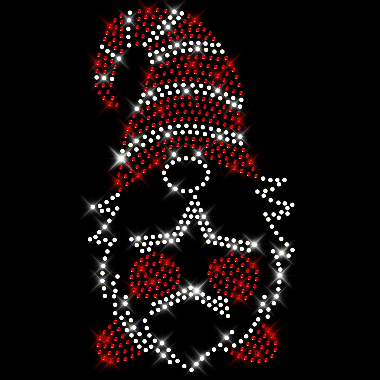 Glitzerdeals Bügelbild Strass Weihnachten Wichtel mit Stern Weihnachtswichtel Strassmotiv zum Aufbügeln Weihnachten Bügelmotiv Wichtel Strass Aufbügler Weihnachten