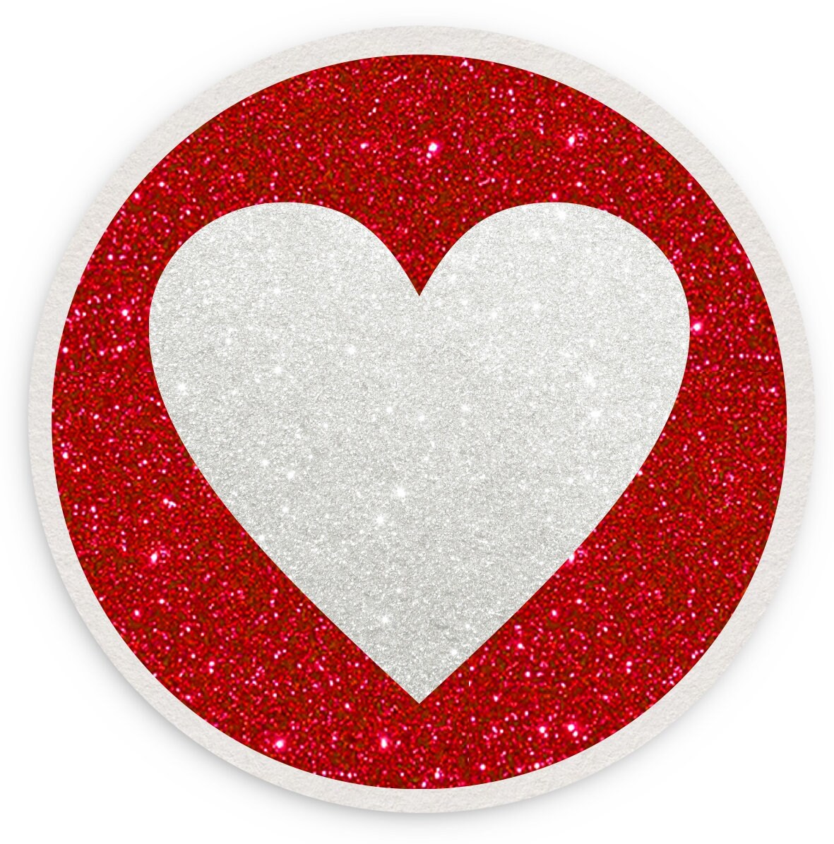 Bar Untersetzer für Gläser mit Glitzer 4er Set Herz verschiedene Farben Bierdeckel Glasuntersetzer Getränkeuntersetzer Herzen Herzchen Love