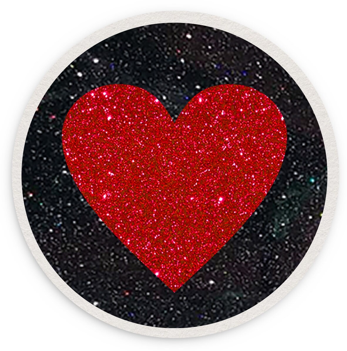 Bar Untersetzer für Gläser mit Glitzer 4er Set Herz verschiedene Farben Bierdeckel Glasuntersetzer Getränkeuntersetzer Herzen Herzchen Love