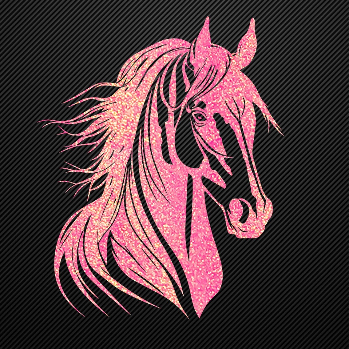 Glitzerdeals Bügelmotiv großer Pferdekopf Aufbügler Pferd Glitzer Bügelbild Glitter Pferde Bügelmotiv Reiterin Glitzerbild Reiten Pferdebild
