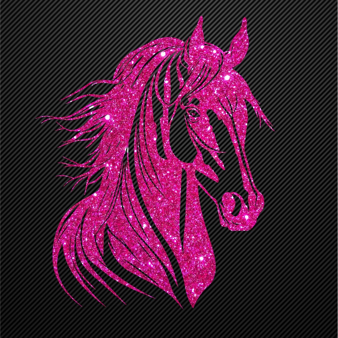 Glitzerdeals Bügelmotiv großer Pferdekopf Aufbügler Pferd Glitzer Bügelbild Glitter Pferde Bügelmotiv Reiterin Glitzerbild Reiten Pferdebild