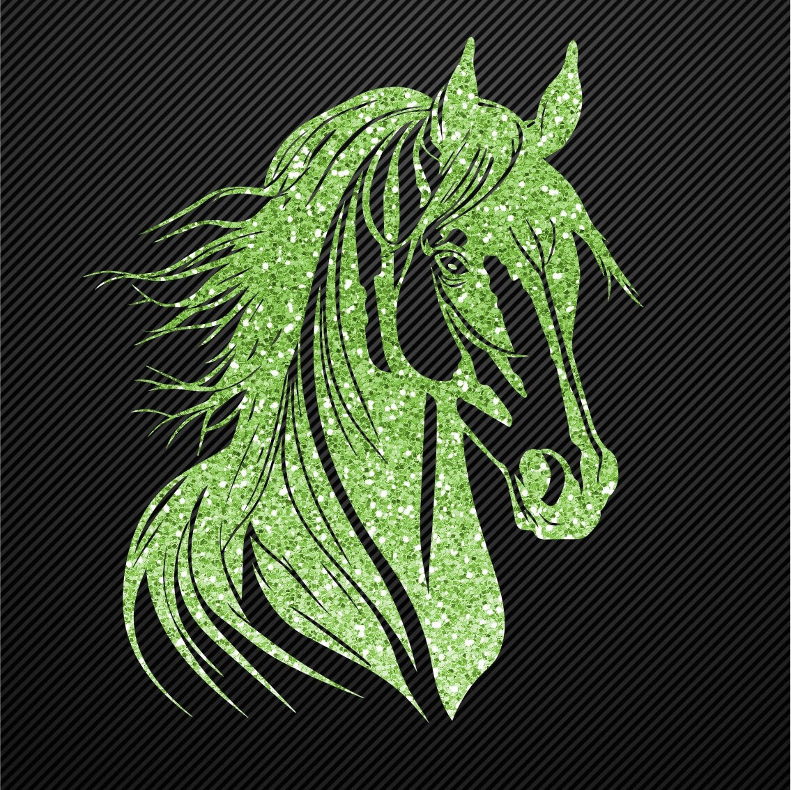 Glitzerdeals Bügelmotiv großer Pferdekopf Aufbügler Pferd Glitzer Bügelbild Glitter Pferde Bügelmotiv Reiterin Glitzerbild Reiten Pferdebild
