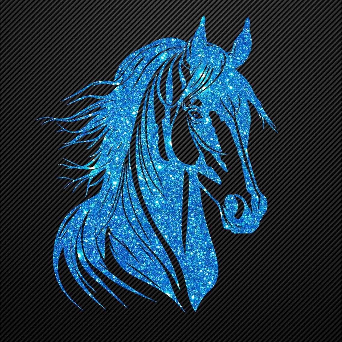 Glitzerdeals Bügelmotiv großer Pferdekopf Aufbügler Pferd Glitzer Bügelbild Glitter Pferde Bügelmotiv Reiterin Glitzerbild Reiten Pferdebild