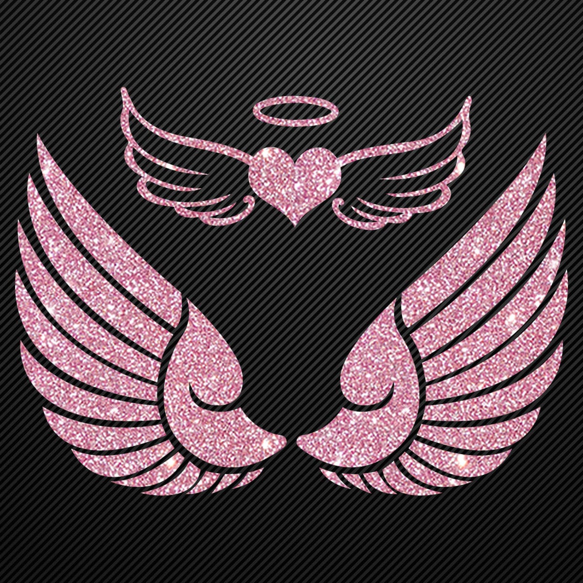 Glitzerdeals Bügelbild Glitzer Flügel zum Aufbügeln Aufbügler Engelsflügel Bügelmotiv Glitter Set Glitzerbild Bügelbilder mit Glitzer Engel