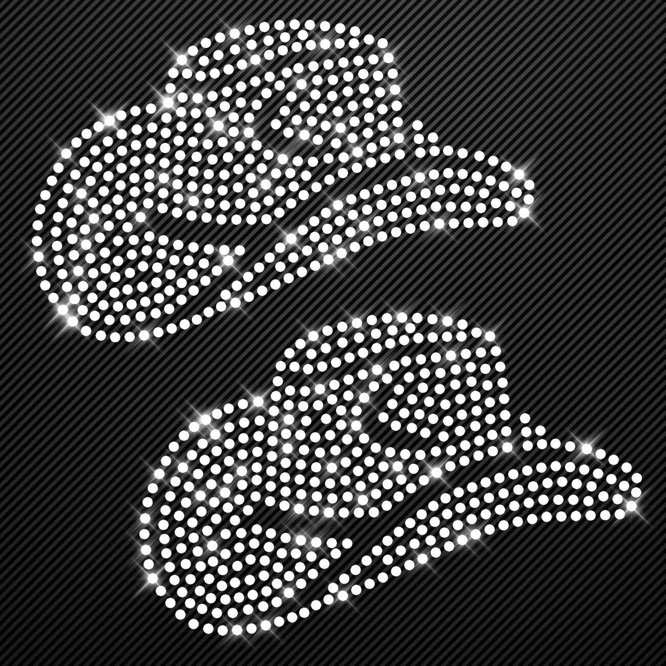Strass Bügelbild Line Dance Strassmotiv zum Aufbügeln Aufbügler Cowboyhut Hotfix iron-on-rhinestone transfer Bügelmotiv Cowgirl Western