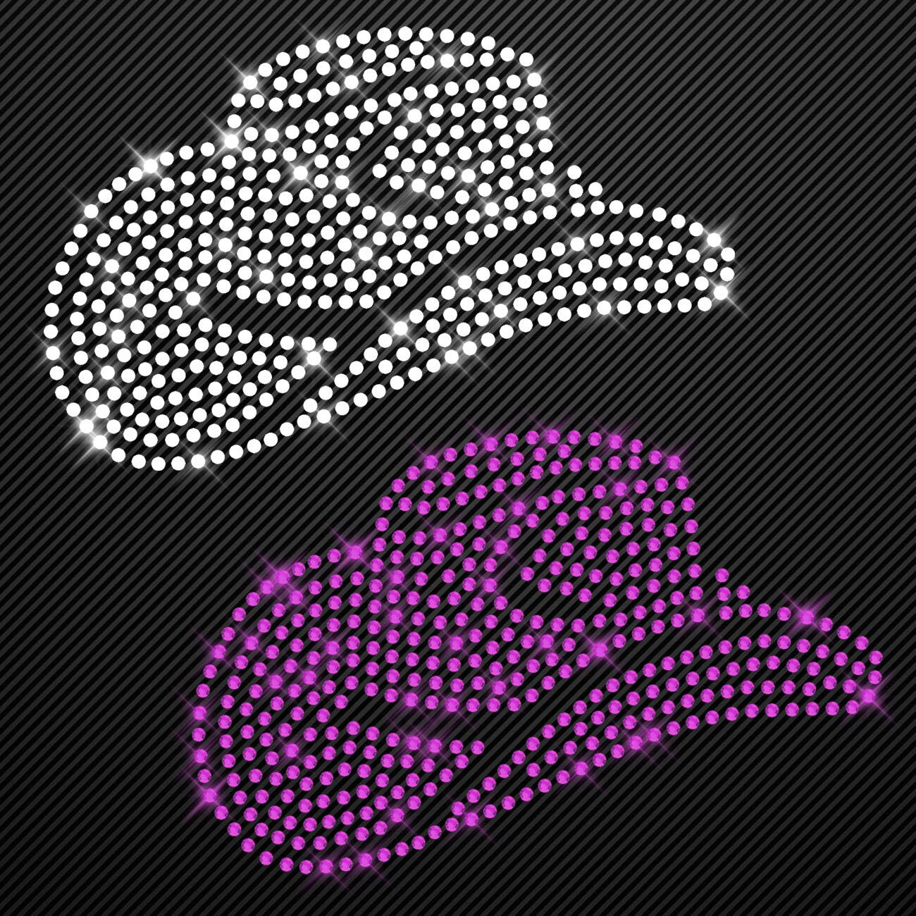 Strass Bügelbild Line Dance Strassmotiv zum Aufbügeln Aufbügler Cowboyhut Hotfix iron-on-rhinestone transfer Bügelmotiv Cowgirl Western