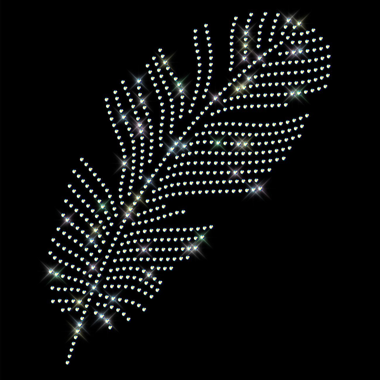 Strass Bügelbilder Feder regenbogen Strassmotiv zum Aufbügeln Aufbügler iron-on-rhinestone transfer Bügelmotiv Glitzerbild western cowgirl