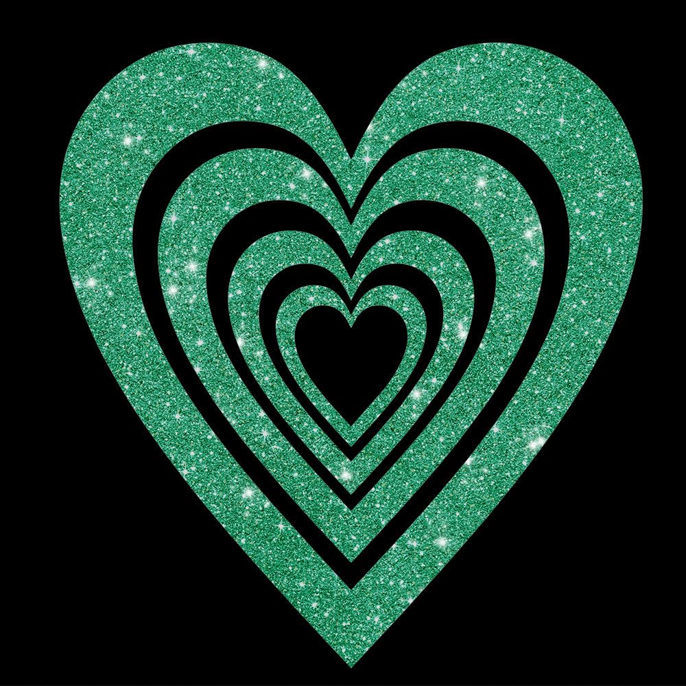 Glitzerdeals Bügelbilder Glitzer großes Herz Silhouette Glitzer Aufbügler für Textilien Karneval Kostüm Herzen Bügelflicken Sterne Fasching Patch zum Aufbügeln Herzen