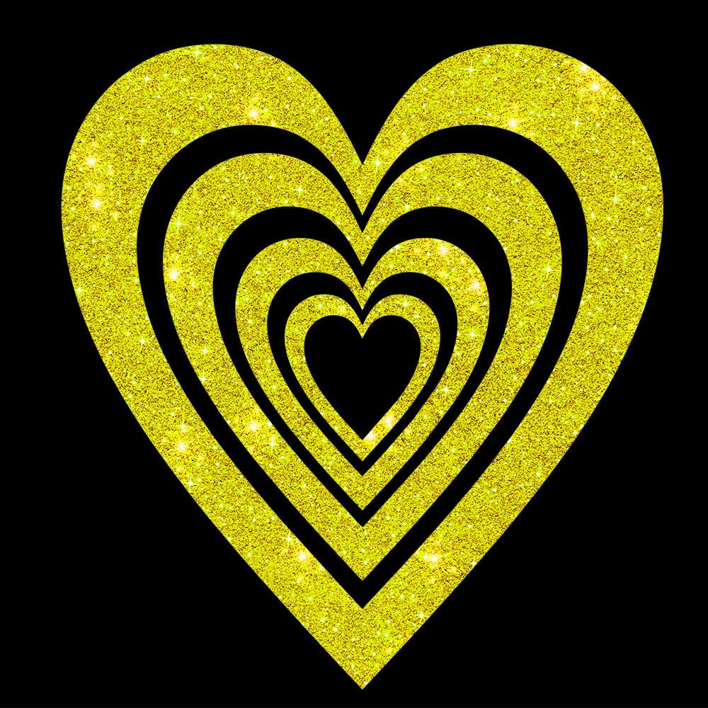 Glitzerdeals Bügelbilder Glitzer großes Herz Silhouette Glitzer Aufbügler für Textilien Karneval Kostüm Herzen Bügelflicken Sterne Fasching Patch zum Aufbügeln Herzen