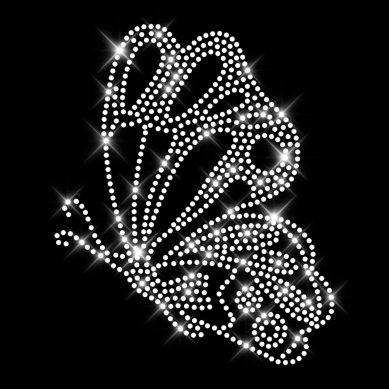 Glitzerdeals Bügelbilder Karneval Strass funkelnde Schmetterlinge auch im Set Aufbügler für Textilien Schmetterlinge Bügelmotiv Schmetterling Strass Bügelbild Schmetterlinge