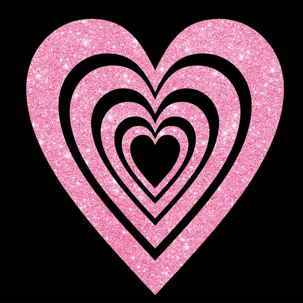 Glitzerdeals Bügelbilder Glitzer großes Herz Silhouette Glitzer Aufbügler für Textilien Karneval Kostüm Herzen Bügelflicken Sterne Fasching Patch zum Aufbügeln Herzen