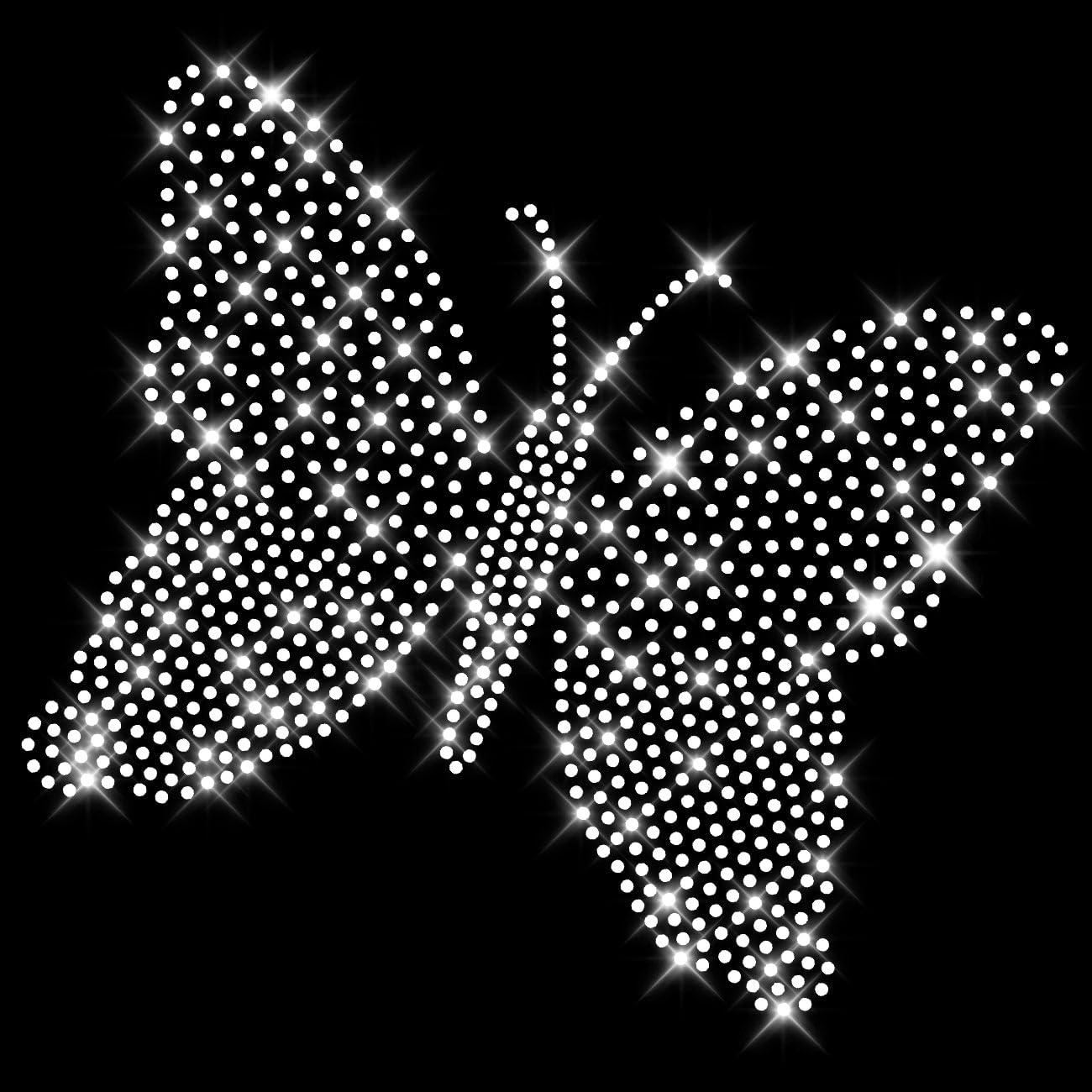 Glitzerdeals Bügelbilder Karneval Strass funkelnde Schmetterlinge auch im Set Aufbügler für Textilien Schmetterlinge Bügelmotiv Schmetterling Strass Bügelbild Schmetterlinge