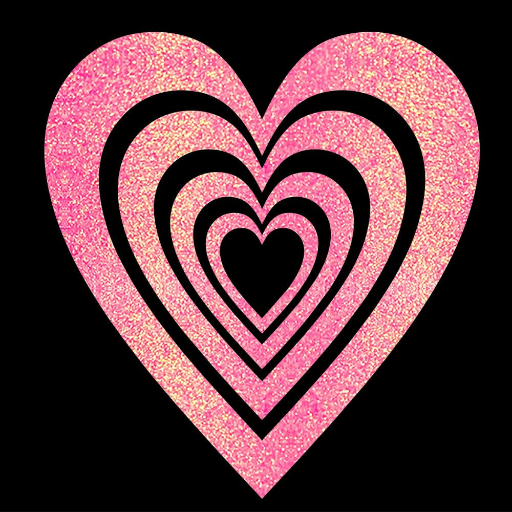 Glitzerdeals Bügelbilder Glitzer großes Herz Silhouette Glitzer Aufbügler für Textilien Karneval Kostüm Herzen Bügelflicken Sterne Fasching Patch zum Aufbügeln Herzen