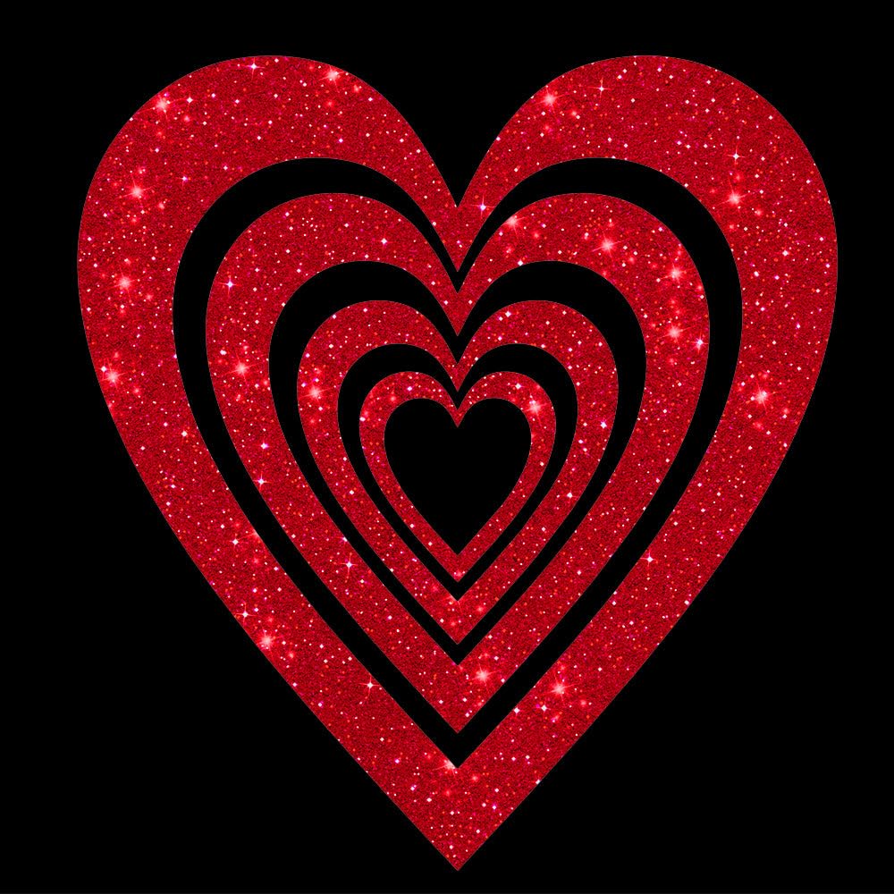 Glitzerdeals Bügelbilder Glitzer großes Herz Silhouette Glitzer Aufbügler für Textilien Karneval Kostüm Herzen Bügelflicken Sterne Fasching Patch zum Aufbügeln Herzen