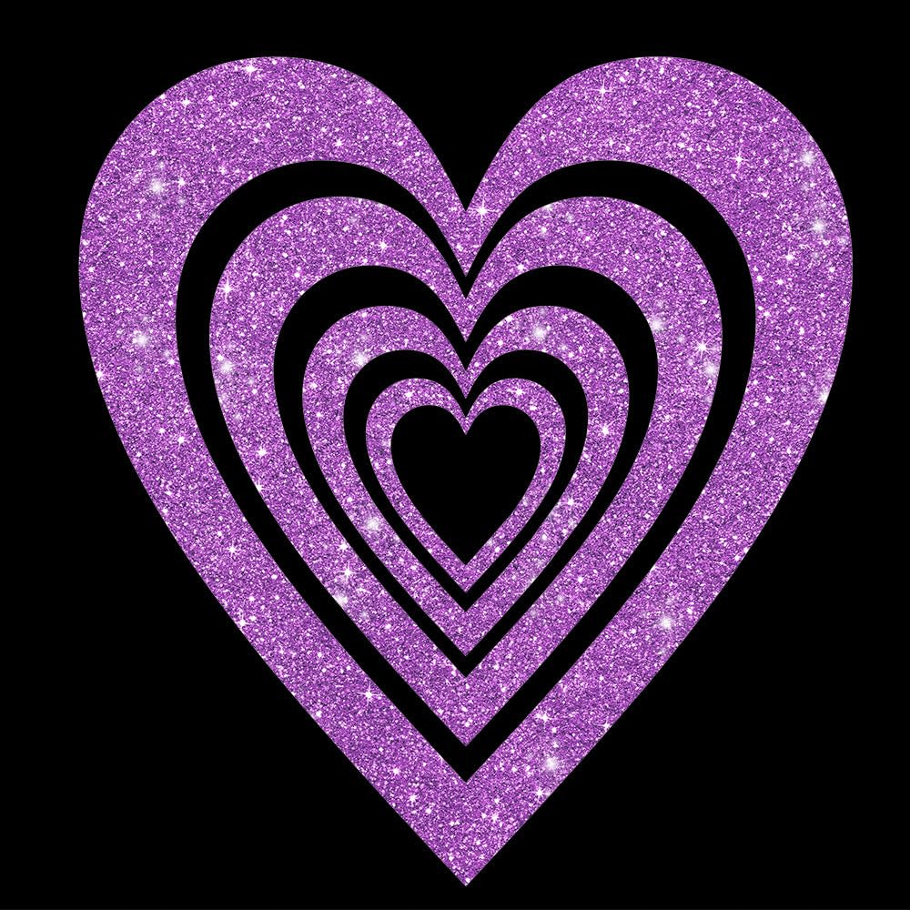 Glitzerdeals Bügelbilder Glitzer großes Herz Silhouette Glitzer Aufbügler für Textilien Karneval Kostüm Herzen Bügelflicken Sterne Fasching Patch zum Aufbügeln Herzen