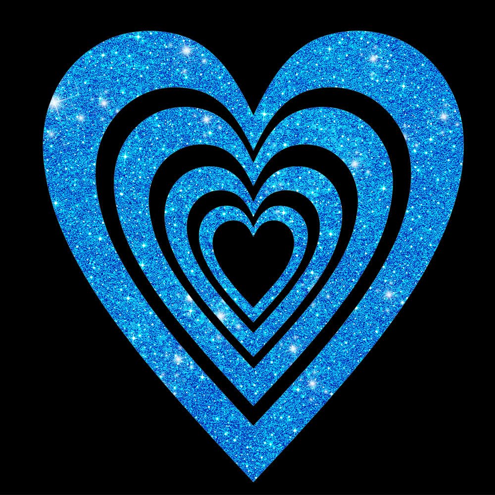 Glitzerdeals Bügelbilder Glitzer großes Herz Silhouette Glitzer Aufbügler für Textilien Karneval Kostüm Herzen Bügelflicken Sterne Fasching Patch zum Aufbügeln Herzen