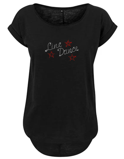 Line Dance Shirt mit Strass und Namen Sonderanfertigung nach Wunsch