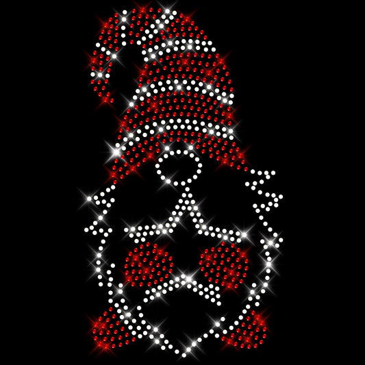Glitzerdeals Bügelbild Strass Weihnachten Wichtel mit Stern Weihnachtswichtel Strassmotiv zum Aufbügeln Weihnachten Bügelmotiv Wichtel Strass Aufbügler Weihnachten