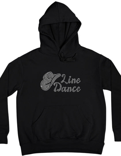 Line Dance Hoodie mit Strass und Namen Sonderanfertigung nach Wunsch