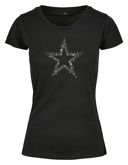 Line Dance Shirt mit Strass und Namen Sonderanfertigung nach Wunsch tailliert
