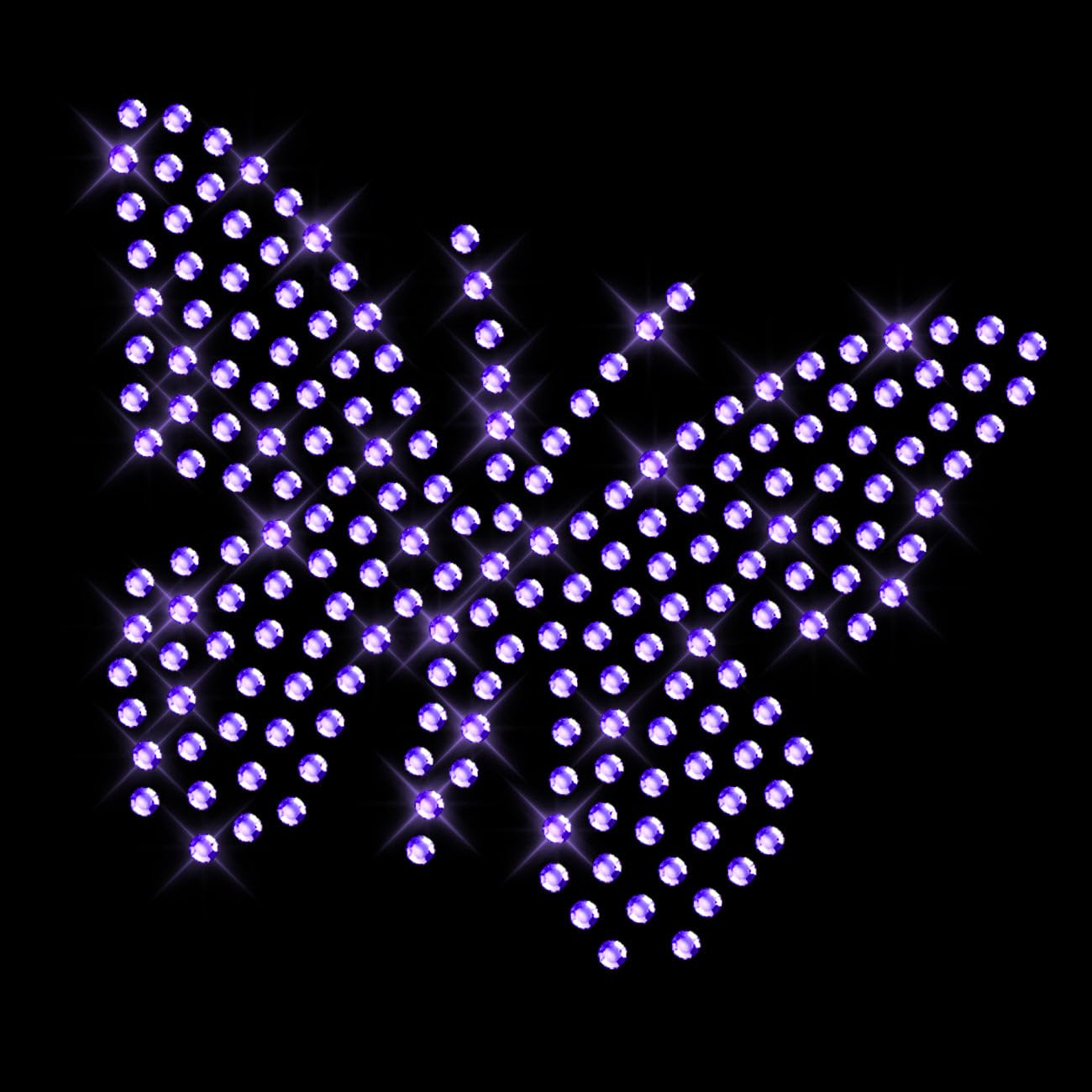 Glitzerdeals Bügelbild Strass funkelnder Schmetterling Strassmotiv zum Aufbügeln Schmetterling Bügelmotiv Schmetterlinge Strass Aufbügler Schmetterling