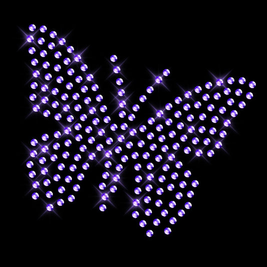 Glitzerdeals Bügelbild Strass funkelnder Schmetterling Strassmotiv zum Aufbügeln Schmetterling Bügelmotiv Schmetterlinge Strass Aufbügler Schmetterling