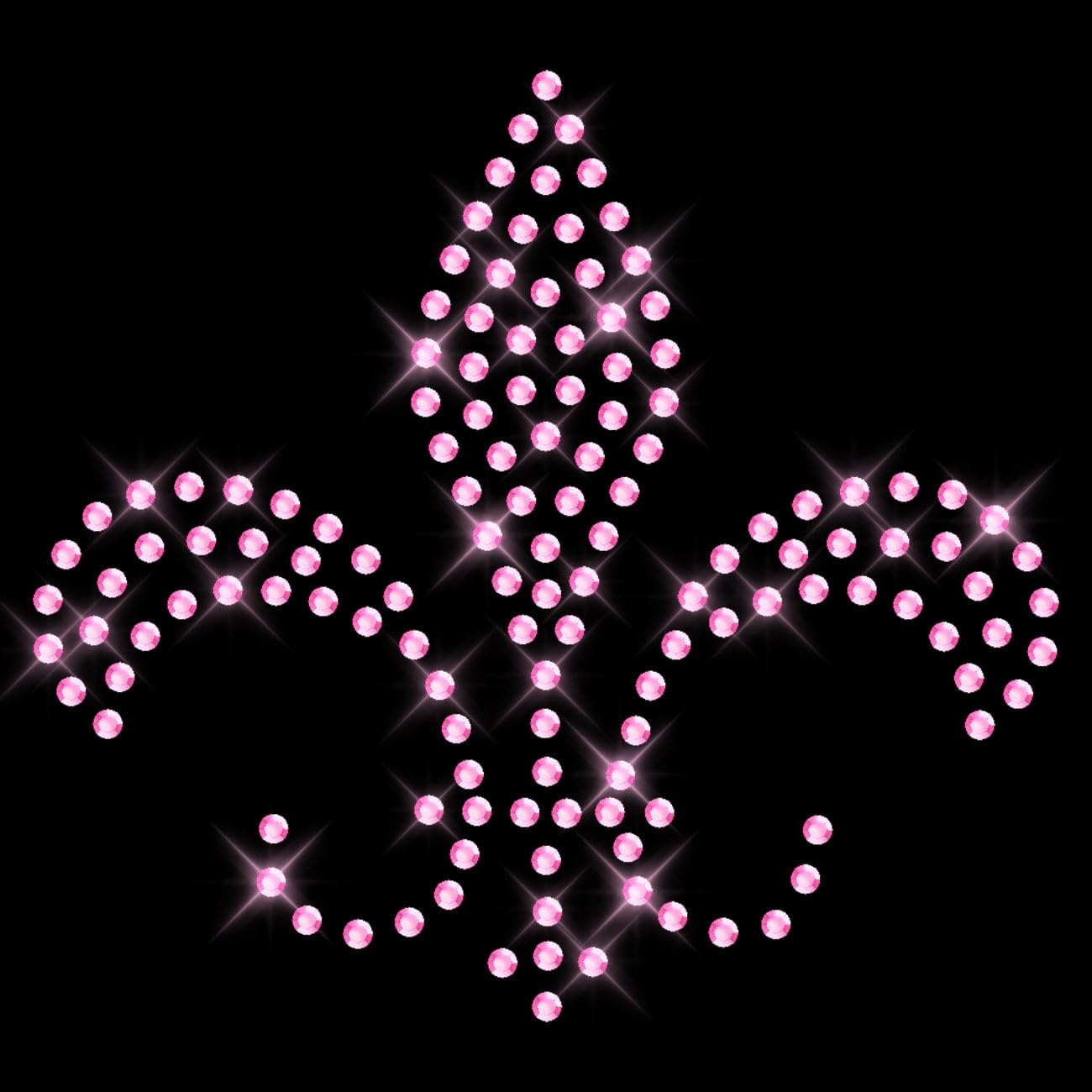 Glitzerdeals Bügelbild Strass funkelnde französische Lilie Strassmotiv zum Aufbügeln Lilie Bügelmotiv französische Lilie Strass Aufbügler Lilie Heraldik