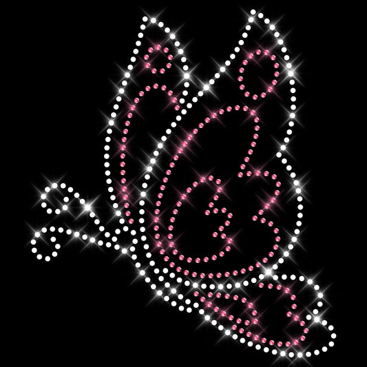 Glitzerdeals Bügelbild Strass funkelnde Schmetterlinge auch im Set Strassmotiv zum Aufbügeln Schmetterlinge Bügelmotiv Schmetterling Strass Aufbügler Schmetterlinge
