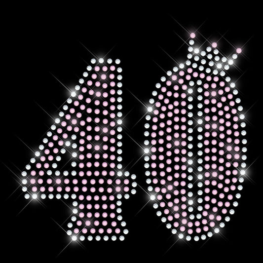 Glitzerdeals Bügelbild Strass 40. Geburtstag Geburtstagszahl mit Krone Strassmotiv zum Aufbügeln 40. Geburtstag Bügelmotiv Jubiläum Strass Aufbügler 40. Geburtstag