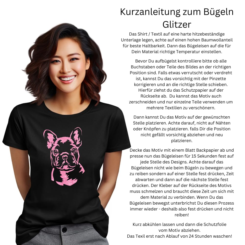 Glitzerdeals Bügelbild Glitzer Herzen Glitzerbild zum Aufbügeln Herzen Glitzerflex Herz Bling Aufbügler Karneval