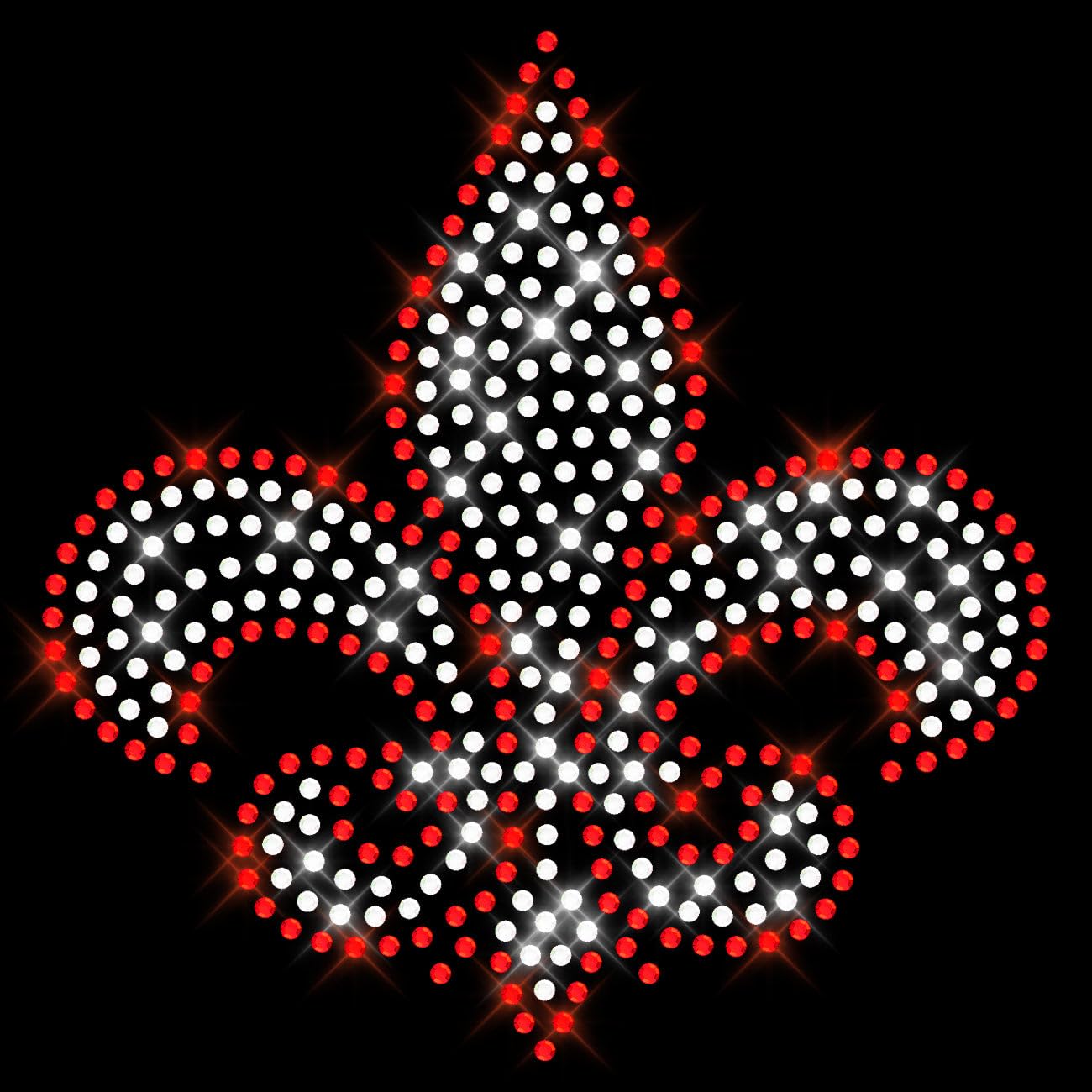 Glitzerdeals Bügelbild Strass funkelnde französische Lilie Strassmotiv zum Aufbügeln Lilie Bügelmotiv französische Lilie Strass Aufbügler Lilie Heraldik