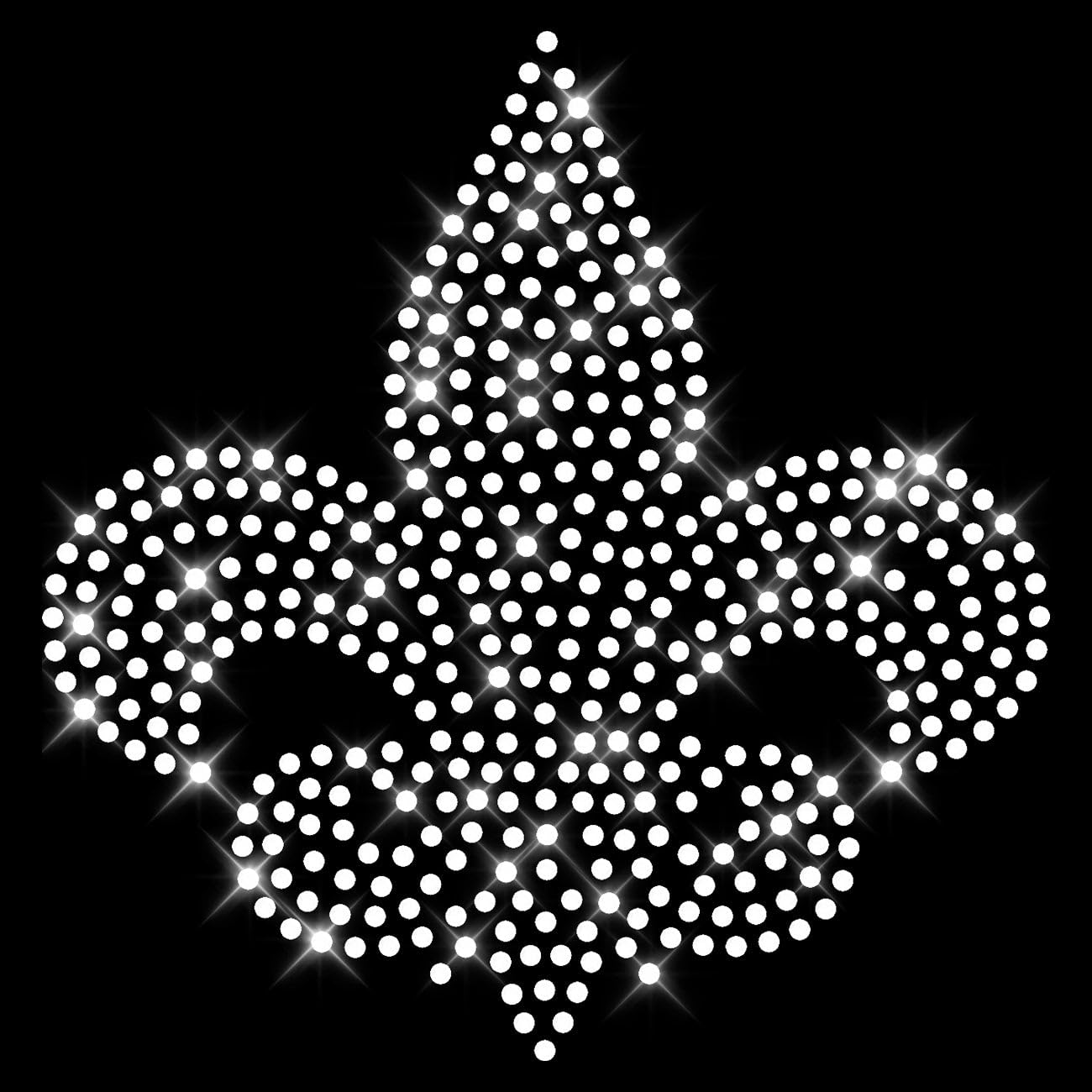 Glitzerdeals Bügelbild Strass funkelnde französische Lilie Strassmotiv zum Aufbügeln Lilie Bügelmotiv französische Lilie Strass Aufbügler Lilie Heraldik