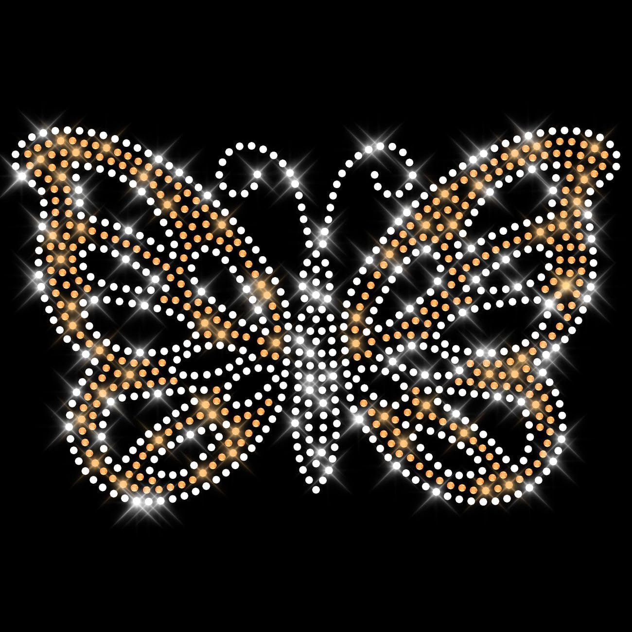 Glitzerdeals Bügelbild Strass funkelnde Schmetterlinge auch im Set Strassmotiv zum Aufbügeln Schmetterlinge Bügelmotiv Schmetterling Strass Aufbügler Schmetterlinge