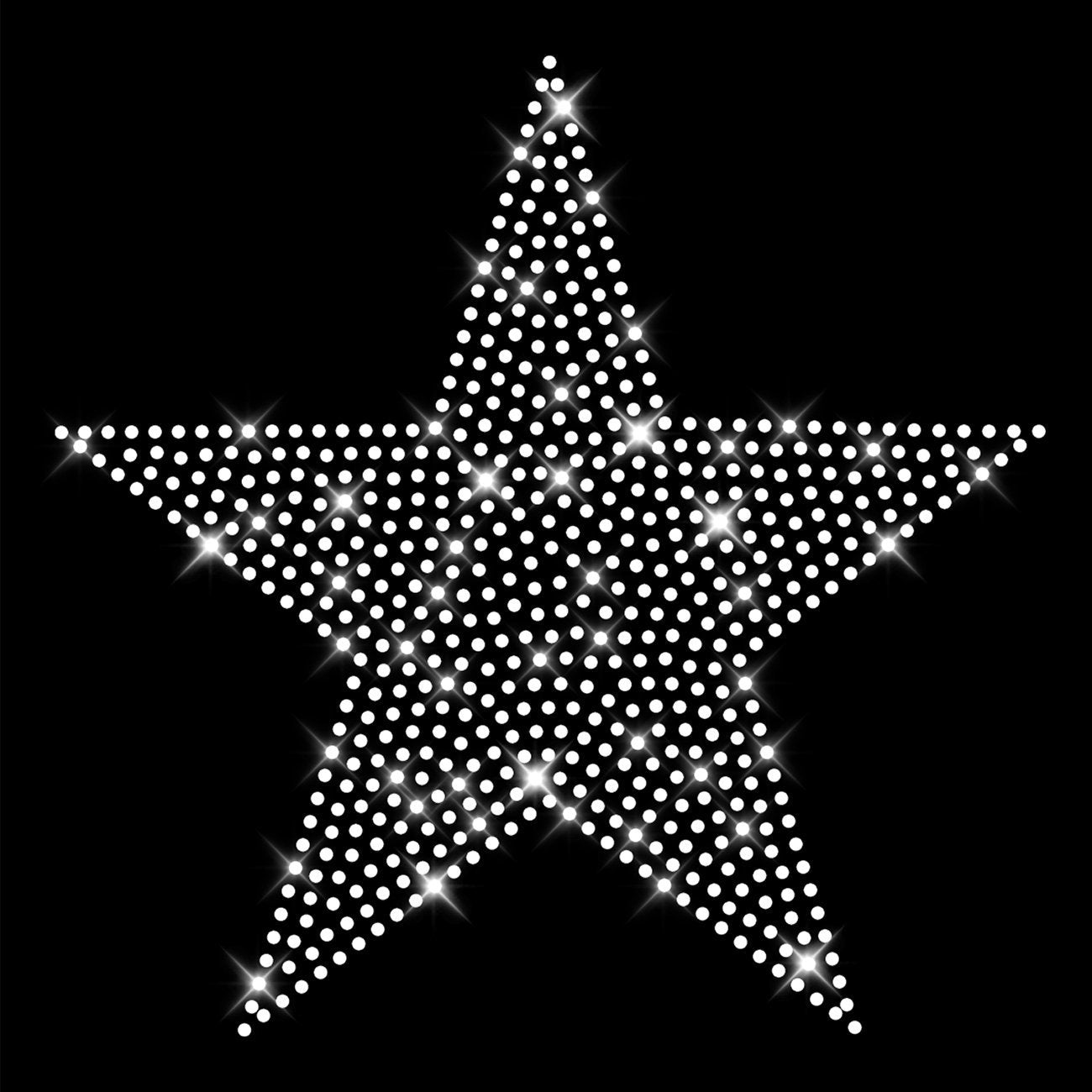 Strass Bügelbild Stern 2C Strassmotiv zum Aufbügeln Aufbügler Sterne Hotfix iron-on-rhinestone transfer Bügelmotiv kristall Stern Glitzer