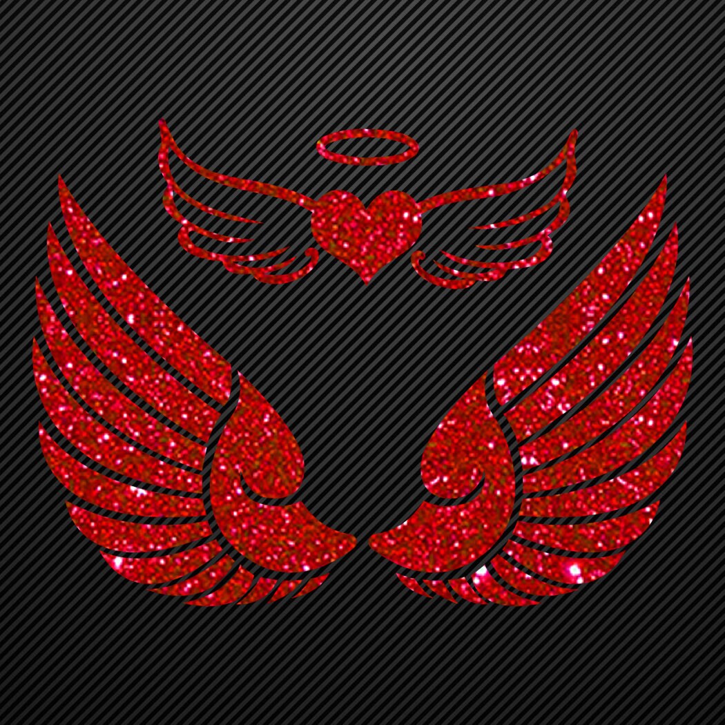 Glitzerdeals Bügelbild Glitzer Flügel zum Aufbügeln Aufbügler Engelsflügel Bügelmotiv Glitter Set Glitzerbild Bügelbilder mit Glitzer Engel